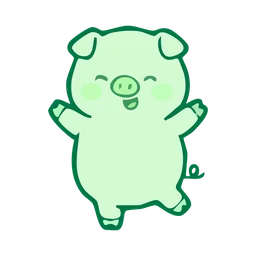 Porquinho dançando animado